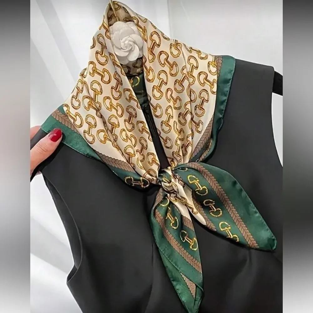 Chain Print Scarf N1375
